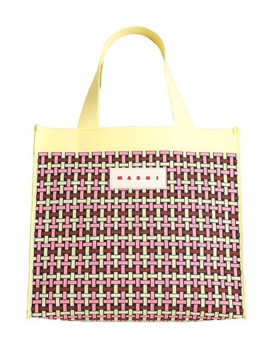 MARNI Handbag Yellow 100% Polyester, Brass, Copper, Metal, Polyurethane