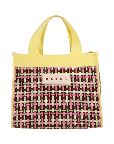 MARNI Handbag Pastel yellow 100% Polyester, Metal, Zinc, Aluminum, Copper