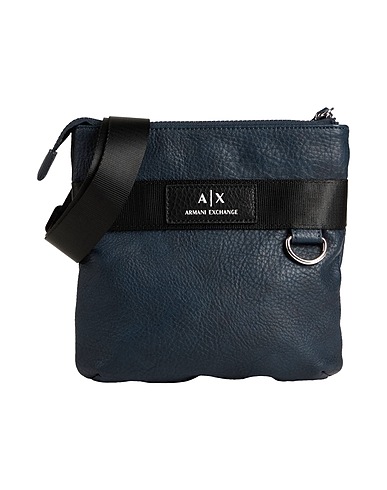 ARMANI EXCHANGE Cross-body bags Midnight blue 100% Polyester, Polyurethane coated