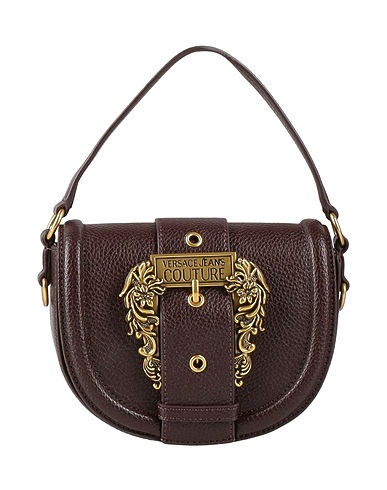 VERSACE JEANS COUTURE Handbag Dark brown 100% Polyester, Polyurethane resin