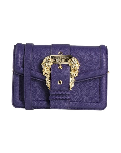 VERSACE JEANS COUTURE Borsa a tracolla Viola 100% Poliestere, Resina poliuretanica
