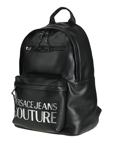 VERSACE JEANS COUTURE Backpacks Black 100% Polyurethane, Polyurethane resin