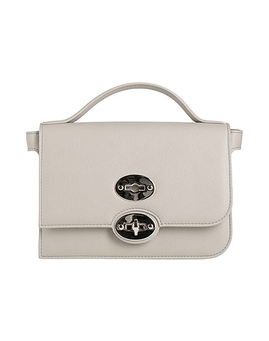 ZANELLATO Handtasche Hellgrau Leder