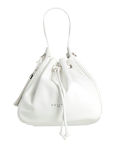 GAëLLE Paris Handbag White Polyurethane, Polyester