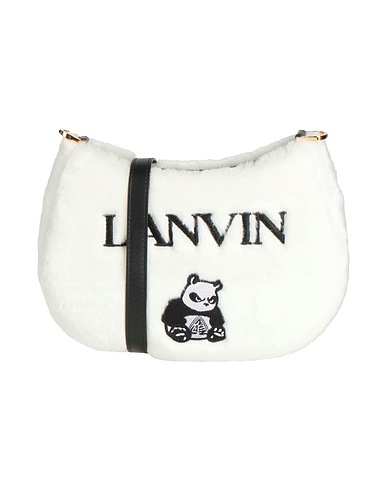 LANVIN Across-body bag White 100% Acrylic, Brass, Calfskin