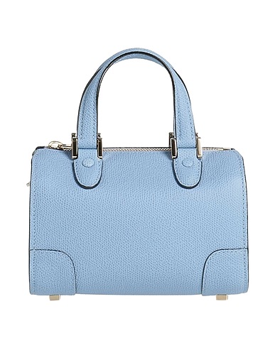 VALEXTRA Handbag Sky blue 100% Calfskin