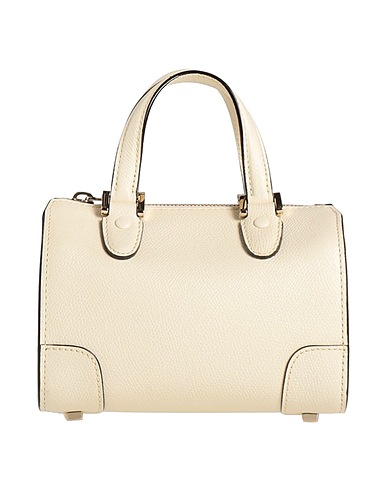 VALEXTRA Handbag Cream 100% Calfskin