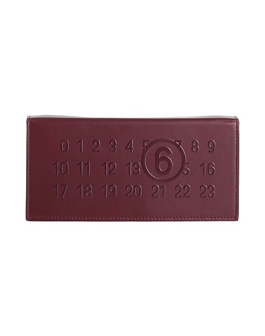 MM6 MAISON MARGIELA Handbag Burgundy 100% Cow leather