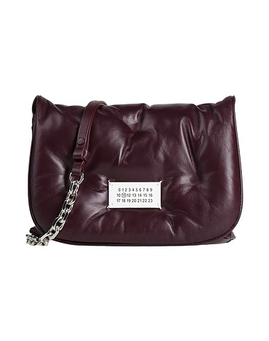 MAISON MARGIELA Cross-body bags Burgundy 100% Ovine leather, Zinc, Aluminum, Copper
