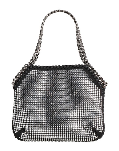 STELLA McCARTNEY Handbag Black 100% Polyester, Polyurethane, Glass