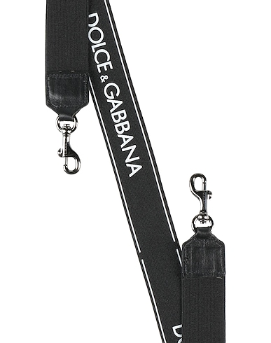 DOLCE&GABBANA HANDBAGS Black Leather, Textile fibers