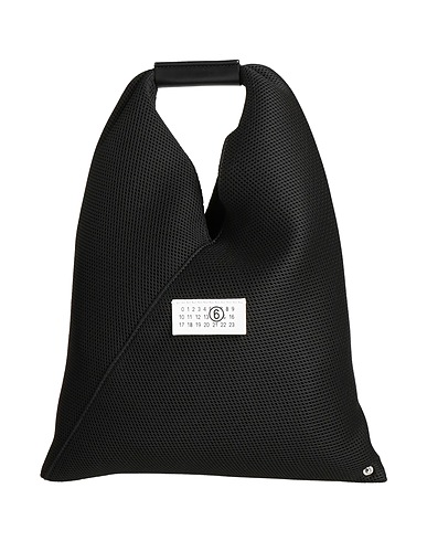 MM6 MAISON MARGIELA Handbag Black 100% Polyester, Cow leather, Copper