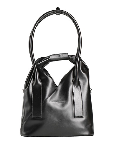 MM6 MAISON MARGIELA ショルダーバッグ ブラック 革（なめし加工） 100% / 金属
