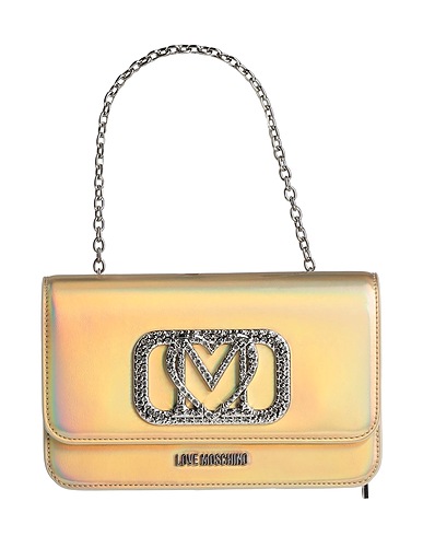 LOVE MOSCHINO Handbag Gold 90% Polyurethane, 10% PVC - Polyvinyl chloride