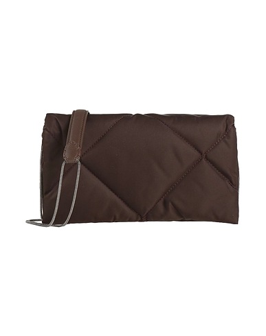 BRUNELLO CUCINELLI Cross-body bags Dark brown Textile fibers