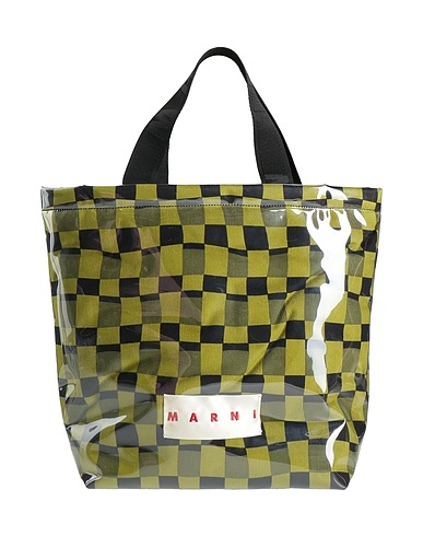 MARNI Handbag Plastic, Textile fibers