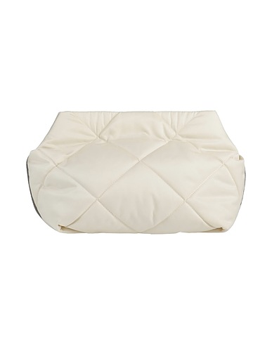 BRUNELLO CUCINELLI Shoulder bag Ivory Textile fibers, Brass, Leather