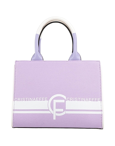 CRISTINAEFFE Handbag Lilac 95% Cotton, 5% Polyurethane