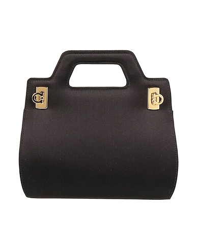 FERRAGAMO Handbag Black Textile fibres