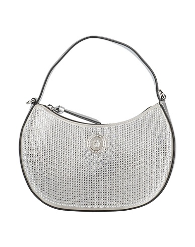 VERSACE Handbag Silver 72% Viscose, 28% Silk