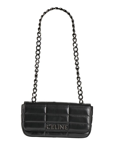 CELINE Shoulder bag Black 100% Goat skin