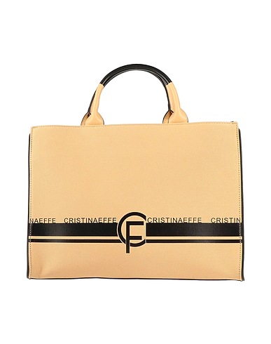 CRISTINAEFFE Handbag Beige 95% Cotton, 5% Polyurethane