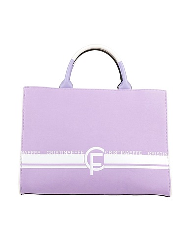 CRISTINAEFFE Borsa a mano Lilla 95% Cotone, 5% Poliuretano