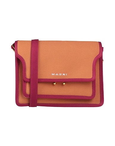 MARNI Cross-body bags Brown Textile fibers