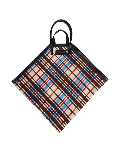 MARNI Handbag Beige Textile fibers, Leather