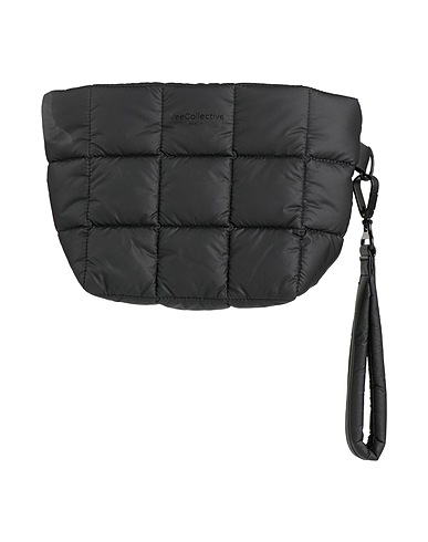 VEECOLLECTIVE Handbag Black 100% Recycled nylon, Leather