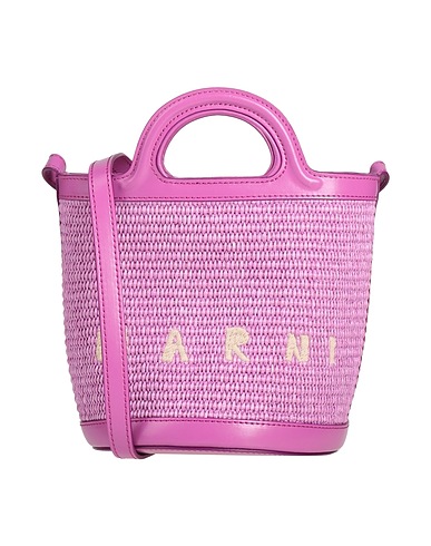 MARNI Handbag Mauve 52% Cotton, 48% Polyamide, Cow leather, Brass