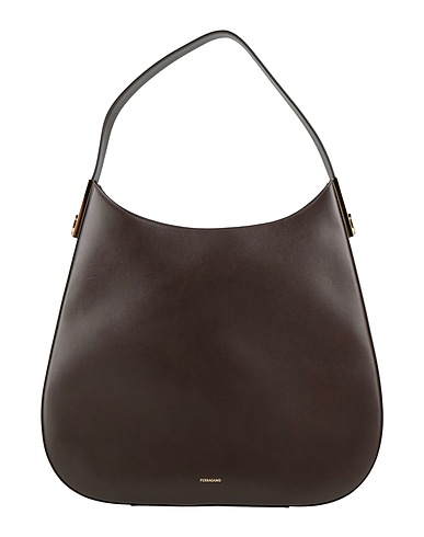 FERRAGAMO Handbag Dark brown Leather