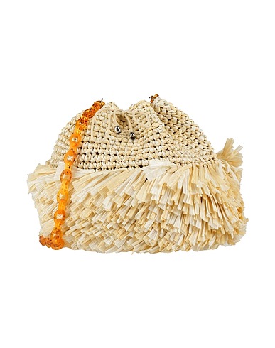 CAROLINA SANTO DOMINGO Borsa a tracolla Beige 100% Viscosa