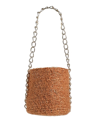 CAROLINA SANTO DOMINGO Shoulder bag Brown 62% Nylon, 23% Acrylic, 15% Mohair wool