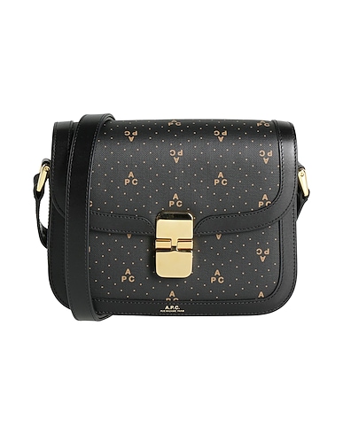 A.P.C. Umhängetasche Schwarz 100% Vachette, Baumwolle, Polyurethan