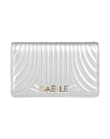 GAëLLE Paris Borsa a mano Argento 100% Poliuretano, Ferro