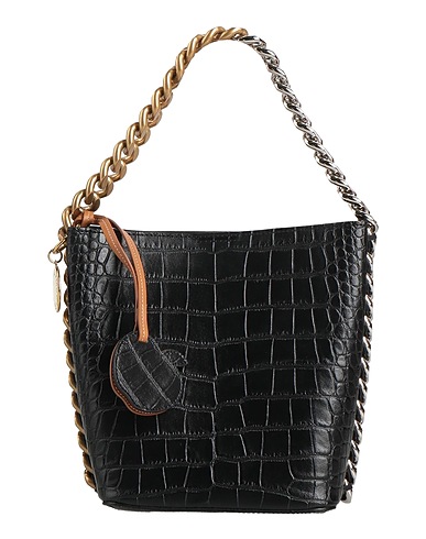 STELLA McCARTNEY Handbag Black 75% Polyester, 25% Cotton