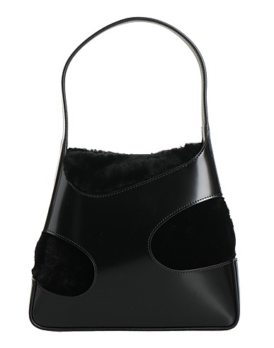 FERRAGAMO Handtasche Schwarz Kalbsleder, Lammleder
