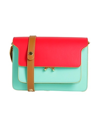 MARNI Across-body bag Red 95% Cow leather, 5% Brass