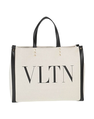 VALENTINO GARAVANI Handbag Ivory Textile fibres, Leather