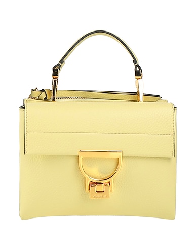 COCCINELLE Handbag Pastel yellow Leather