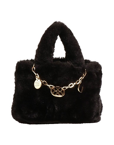 UNISA Handbag Black Plush fabric