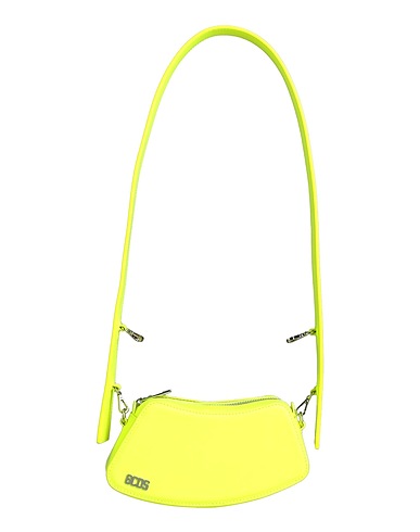GCDS Shoulder bag Lime green 100% Leather