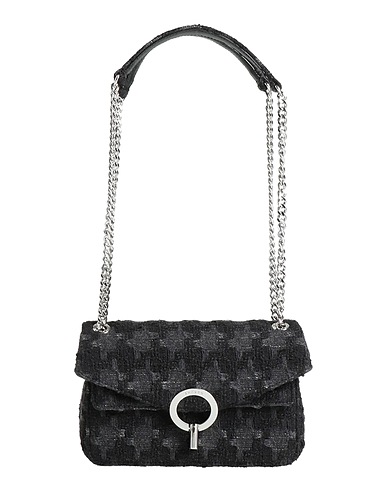 SANDRO Handtasche Schwarz 54% Baumwolle, 26% Polyester, 16% Acryl, 2% Viskose, 2% Andere Fasern