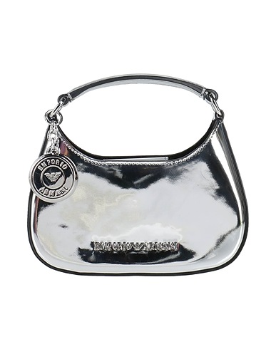 EMPORIO ARMANI Handbag Silver Textile fibers
