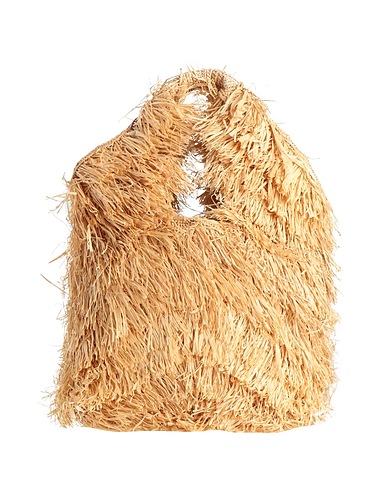 MADE FOR A WOMAN Shoulder bag Sand Straw
