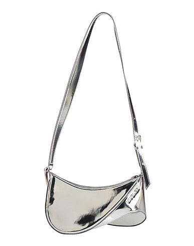 MUGLER Shoulder bag Silver Leather