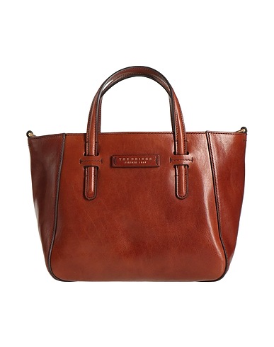 THE BRIDGE Handtasche Braun Leder, Naturbast