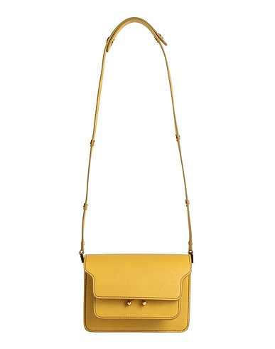 MARNI Shoulder bag Mustard 95% Cow leather, 5% Brass