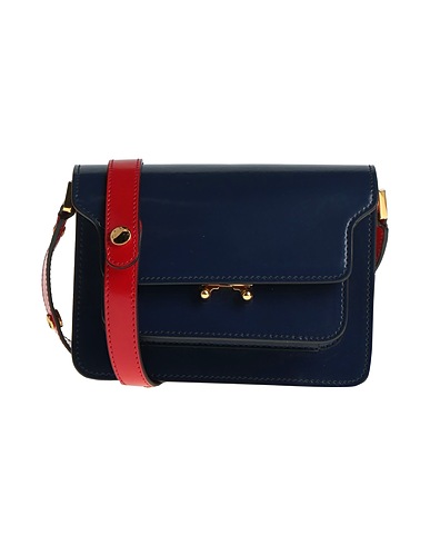 MARNI クロスボディバッグ ネイビー 牛革 95% / 真鍮/ブラス 5%